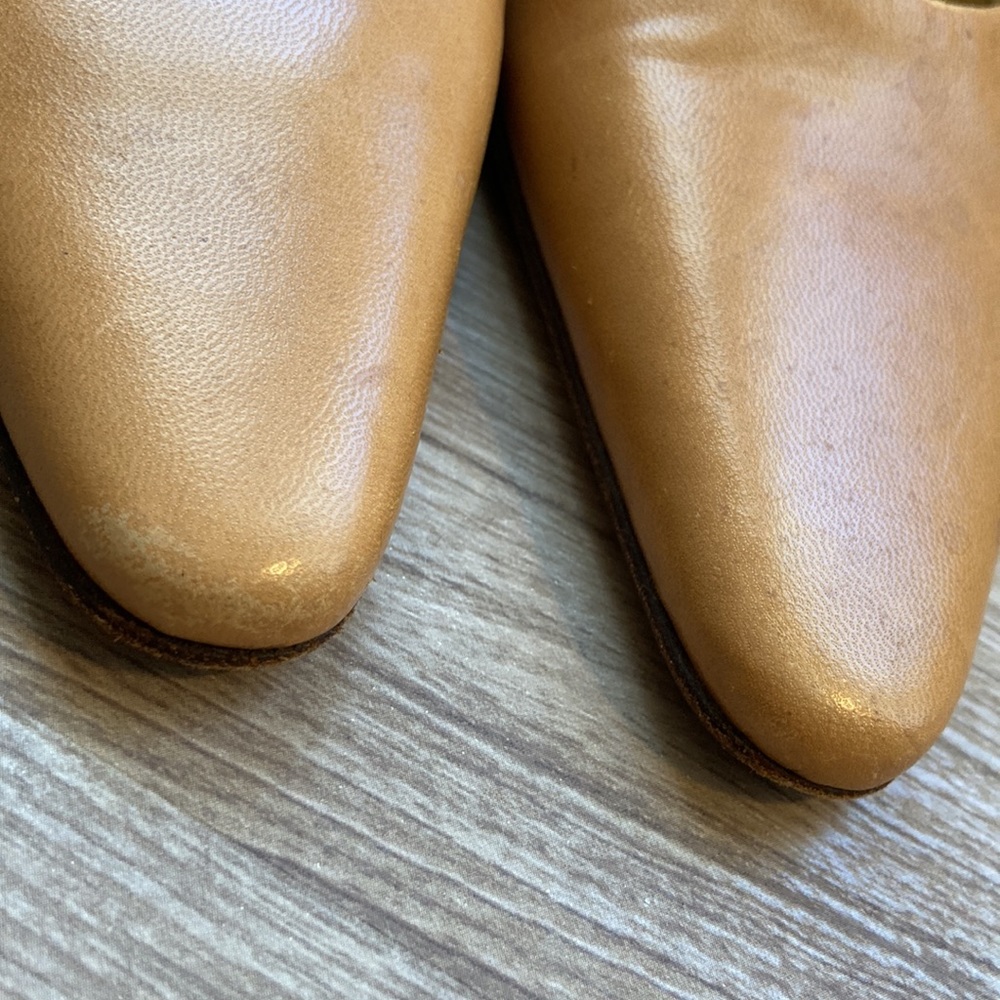 Prada sling back pointy shoes sandals size 35,5 rectangle heel - Picture 5 of 16